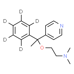 ChemSpider 2D Image | N,N-Dimethyl-2-[1-(~2~H_5_)phenyl-1-(4-pyridinyl)ethoxy]ethanamine | C17H17D5N2O