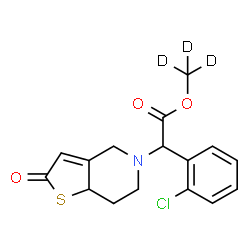 ChemSpider 2D Image | (~2~H_3_)Methyl (2-chlorophenyl)(2-oxo-2,6,7,7a-tetrahydrothieno[3,2-c]pyridin-5(4H)-yl)acetate | C16H13D3ClNO3S