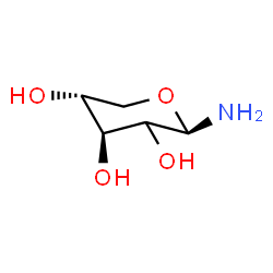 ChemSpider 2D Image | (2xi)-beta-D-threo-Pentopyranosylamine | C5H11NO4