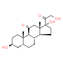 ChemSpider 2D Image | (3beta,5beta)-3,17,21-Trihydroxypregnane-11,20-dione | C21H32O5
