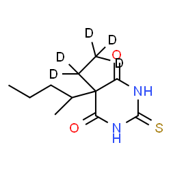 ChemSpider 2D Image | 5-(~2~H_5_)Ethyl-5-(2-pentanyl)-2-thioxodihydro-4,6(1H,5H)-pyrimidinedione | C11H13D5N2O2S