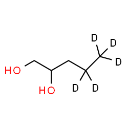 ChemSpider 2D Image | 1,2-(4,4,5,5,5-~2~H_5_)Pentanediol | C5H7D5O2