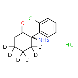 ChemSpider 2D Image | (2S)-2-Amino-2-(2-chlorophenyl)(3,3,4,4,5,5-~2~H_6_)cyclohexanone hydrochloride (1:1) | C12H9D6Cl2NO
