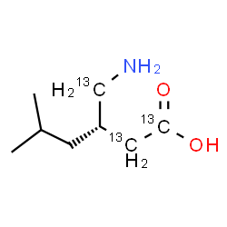 ChemSpider 2D Image | (3S)-3-[Amino(~13~C)methyl]-5-methyl(1,2-~13~C_2_)hexanoic acid | C513C3H17NO2