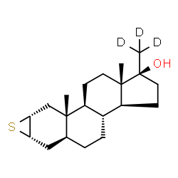 ChemSpider 2D Image | (2alpha,3alpha,5alpha,17beta)-17-(~2~H_3_)Methyl-2,3-epithioandrostan-17-ol | C20H29D3OS