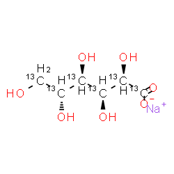 ChemSpider 2D Image | Sodium D-(~13~C_6_)gluconate | 13C6H11NaO7