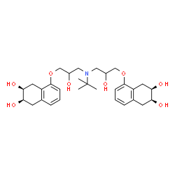 ChemSpider 2D Image | (2R,3S,2'S,3'R)-5,5'-{[(2-Methyl-2-propanyl)imino]bis[(2-hydroxy-3,1-propanediyl)oxy]}di(1,2,3,4-tetrahydro-2,3-naphthalenediol) | C30H43NO8