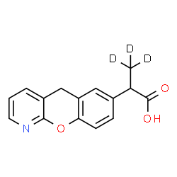 ChemSpider 2D Image | 2-(5H-Chromeno[2,3-b]pyridin-7-yl)(3,3,3-~2~H_3_)propanoic acid | C15H10D3NO3