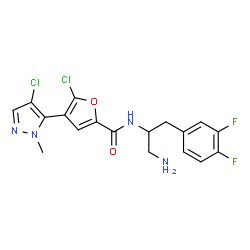 ChemSpider 2D Image | Uprosertib | C18H16Cl2F2N4O2