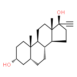 ChemSpider 2D Image | (3alpha,5beta,17alpha)-Pregn-20-yne-3,17-diol | C21H32O2