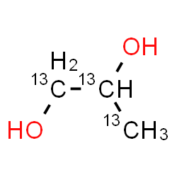 ChemSpider 2D Image | 1,2-(~13~C_3_)Propanediol | 13C3H8O2