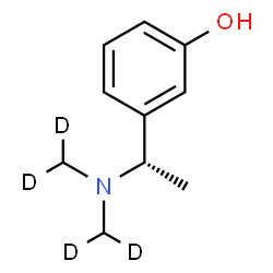 ChemSpider 2D Image | 3-[(1S)-1-{Bis[(~2~H_2_)methyl]amino}ethyl]phenol | C10H11D4NO