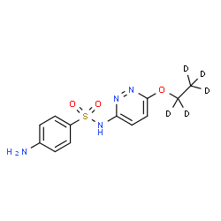 ChemSpider 2D Image | 4-Amino-N-{6-[(~2~H_5_)ethyloxy]-3-pyridazinyl}benzenesulfonamide | C12H9D5N4O3S