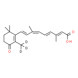 ChemSpider 2D Image | (9cis)-4-Oxo(18,18,18-~2~H_3_)retinoic acid | C20H23D3O3