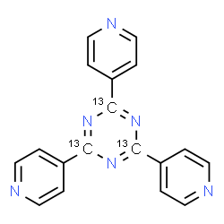 ChemSpider 2D Image | 2,4,6-Tri(4-pyridinyl)(~13~C_3_)-1,3,5-triazine | C1513C3H12N6