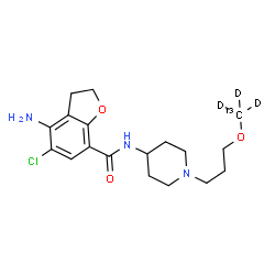 ChemSpider 2D Image | 4-Amino-5-chloro-N-(1-{3-[(~13~C,~2~H_3_)methyloxy]propyl}-4-piperidinyl)-2,3-dihydro-1-benzofuran-7-carboxamide | C1713CH23D3ClN3O3