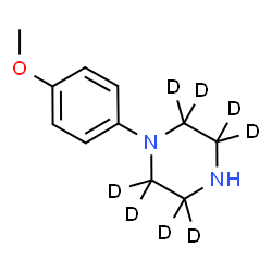 ChemSpider 2D Image | 1-(4-Methoxyphenyl)(2,2,3,3,5,5,6,6-~2~H_8_)piperazine | C11H8D8N2O