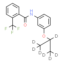 ChemSpider 2D Image | N-{3-[(~2~H_7_)-2-Propanyloxy]phenyl}-2-(trifluoromethyl)benzamide | C17H9D7F3NO2