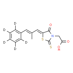 ChemSpider 2D Image | Epalrestat-d5 | C15H8D5NO3S2