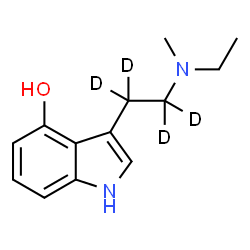 ChemSpider 2D Image | 3-{2-[Ethyl(methyl)amino](~2~H_4_)ethyl}-1H-indol-4-ol | C13H14D4N2O