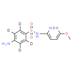 ChemSpider 2D Image | 4-Amino-N-(6-methoxy-3-pyridazinyl)(~2~H_4_)benzenesulfonamide | C11H8D4N4O3S