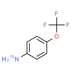 ChemSpider 2D Image | 4-(Trifluoromethoxy)(~15~N)aniline | C7H6F315NO