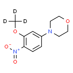 ChemSpider 2D Image | 4-{3-[(~2~H_3_)Methyloxy]-4-nitrophenyl}morpholine | C11H11D3N2O4