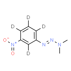 ChemSpider 2D Image | (1E)-3,3-Dimethyl-1-[3-nitro(~2~H_4_)phenyl]-1-triazene | C8H6D4N4O2