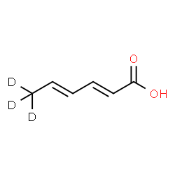 ChemSpider 2D Image | (2E,4E)-(6,6,6-~2~H_3_)-2,4-Hexadienoic acid | C6H5D3O2