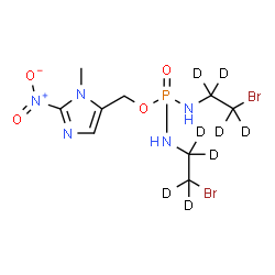 ChemSpider 2D Image | (1-Methyl-2-nitro-1H-imidazol-5-yl)methyl N,N'-bis[2-bromo(~2~H_4_)ethyl]phosphorodiamidate | C9H8D8Br2N5O4P