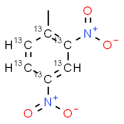 ChemSpider 2D Image | 1-Methyl-2,4-dinitro(~13~C_6_)benzene | C13C6H6N2O4