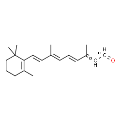 ChemSpider 2D Image | (14,15-~13~C_2_)Retinal | C1813C2H28O