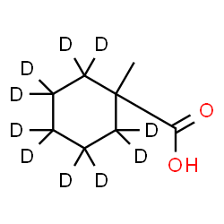 ChemSpider 2D Image | 1-Methyl(~2~H_10_)cyclohexanecarboxylic acid | C8H4D10O2