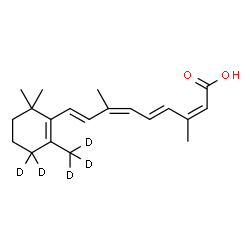 ChemSpider 2D Image | (9cis,13cis)-(4,4,18,18,18-~2~H_5_)Retinoic acid | C20H23D5O2