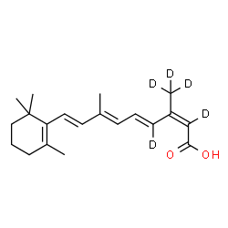 ChemSpider 2D Image | (13cis)-(12,14,20,20,20-~2~H_5_)Retinoic acid | C20H23D5O2