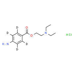 ChemSpider 2D Image | 2-(Diethylamino)ethyl 4-amino(~2~H_4_)benzoate hydrochloride (1:1) | C13H17D4ClN2O2