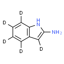 ChemSpider 2D Image | (3,4,5,6,7-~2~H_5_)-1H-Indol-2-amine | C8H3D5N2