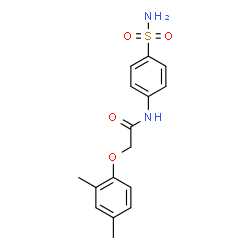 ChemSpider 2D Image | 2-(2,4-Dimethylphenoxy)-N-(4-sulfamoylphenyl)acetamide | C16H18N2O4S