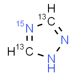ChemSpider 2D Image | (~13~C_2_,4-~15~N)-1H-1,2,4-Triazole | 13C2H3N215N