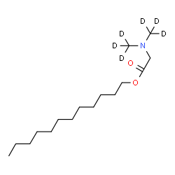 ChemSpider 2D Image | Dodecyl N,N-bis[(~2~H_3_)methyl]glycinate | C16H27D6NO2