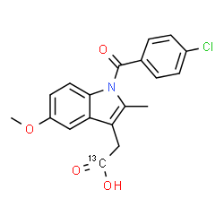 ChemSpider 2D Image | [1-(4-Chlorobenzoyl)-5-methoxy-2-methyl-1H-indol-3-yl](1-~13~C)acetic acid | C1813CH16ClNO4