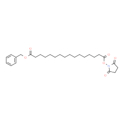 ChemSpider 2D Image | Benzyl 16-[(2,5-dioxo-1-pyrrolidinyl)oxy]-16-oxohexadecanoate | C27H39NO6