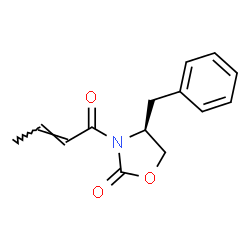 ChemSpider 2D Image | (4S)-4-Benzyl-3-[(2E)-2-butenoyl]-1,3-oxazolidin-2-one | C14H15NO3