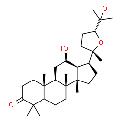 ChemSpider 2D Image | (5xi,13alpha,14beta,24R)-12,25-Dihydroxy-20,24-epoxydammaran-3-one | C30H50O4