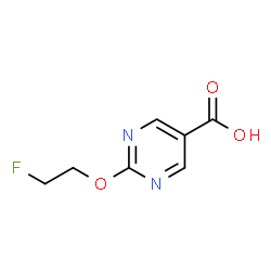 ChemSpider 2D Image | 2-(2-Fluoroethoxy)-5-pyrimidinecarboxylic acid | C7H7FN2O3