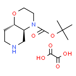 ChemSpider 2D Image | 2-Methyl-2-propanyl (4aS,8aS)-octahydro-4H-pyrido[4,3-b][1,4]oxazine-4-carboxylate ethanedioate (1:1) | C14H24N2O7