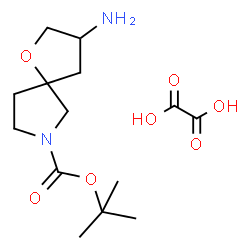 ChemSpider 2D Image | 2-Methyl-2-propanyl 3-amino-1-oxa-7-azaspiro[4.4]nonane-7-carboxylate ethanedioate (1:1) | C14H24N2O7