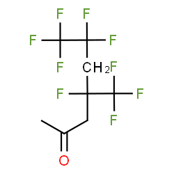 ChemSpider 2D Image | 4,6,6,7,7,7-Hexafluoro-4-(trifluoromethyl)-2-heptanone | C8H7F9O