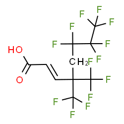 ChemSpider 2D Image | (2E)-6,6,7,7,8,8,8-Heptafluoro-4,4-bis(trifluoromethyl)-2-octenoic acid | C10H5F13O2
