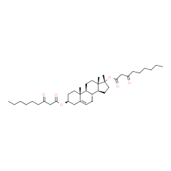 ChemSpider 2D Image | (3beta,17alpha)-17-Methylandrost-5-ene-3,17-diyl bis(3-oxononanoate) | C38H60O6